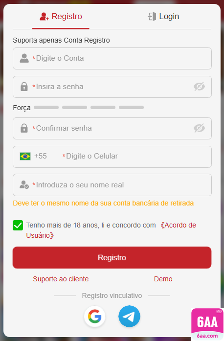 Experiência de Jogos 6aa.com